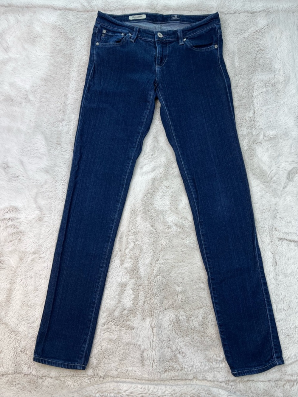 AG Adriano Goldschmied The Legging Super Skinny Jeans Size 27R Stretch Dark Blue